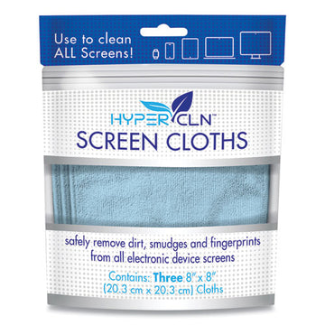 Falcon® Safety Products Hypercln Screen Cloths, 8 X 8, Blue, 3-pack freeshipping - TVN Wholesale